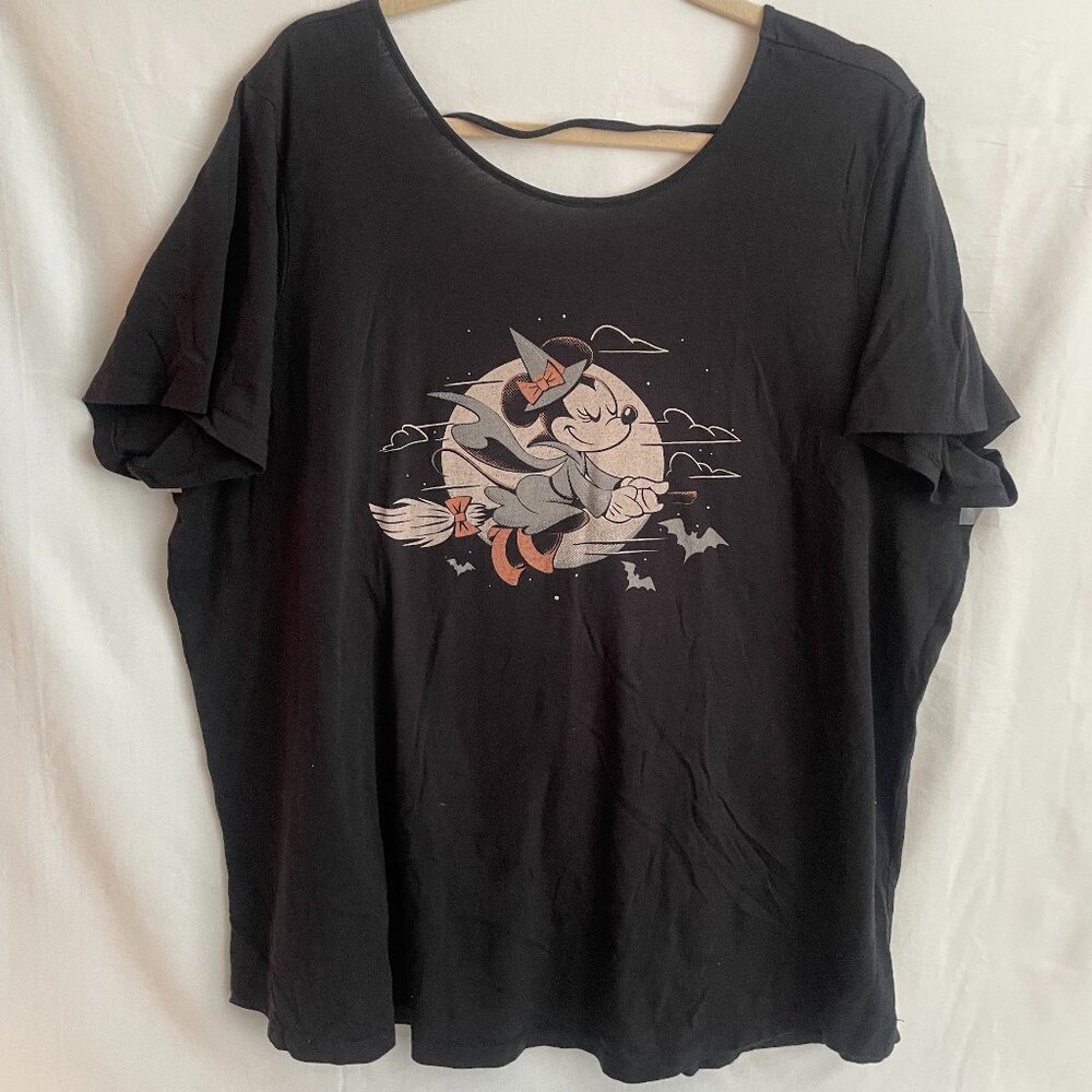 Torrid x Disney Minnie Mouse Witch Black Back Strap Top - Size 4X
